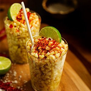 AMERICAN CORN CHAT ( Boiled GOLDEN CORN TOASTED WITH ONION TOMATO, CAPCICUN IN OLIVE OIL)